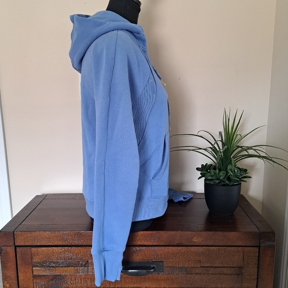 Lole Haf Zip Pullover Sweatshirt Women's XS Blue Cozy Hooded Top NWT - Picture 2 of 11
